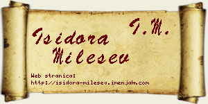Isidora Milešev vizit kartica
